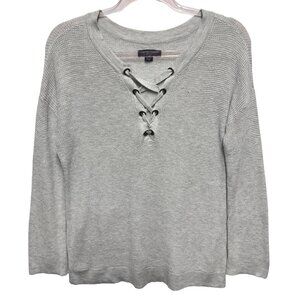AE Woven Waffle Knit Longline Sweater Top